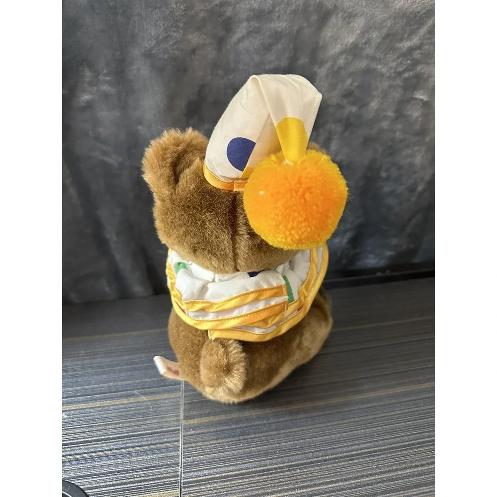 Napco Teddy Bear Plush Brown Vintage Clown- VERY RARE- READ 10